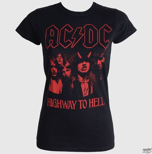 tričko dámske AC/DC - Highway To Hell Red - LIVE NATION - PE12086SK