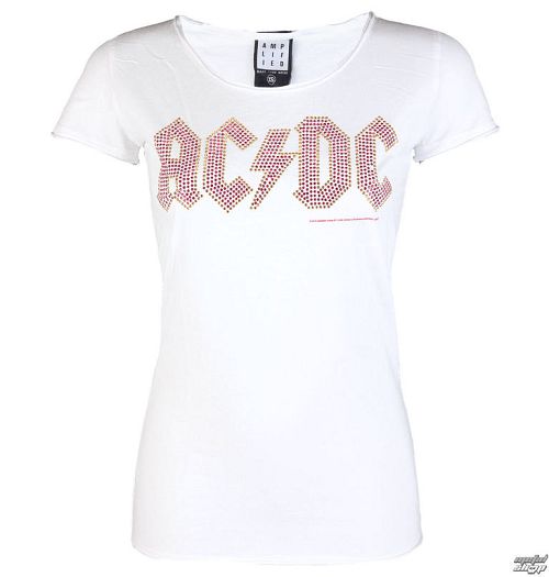 tričko dámske AC/DC - LOGO WHITE RED - AMPLIFIED - AV601ACS