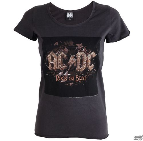 tričko dámske AC/DC - Rock Or Bust Tour - Charcoal - AMPLIFIED - ZAV601RKT