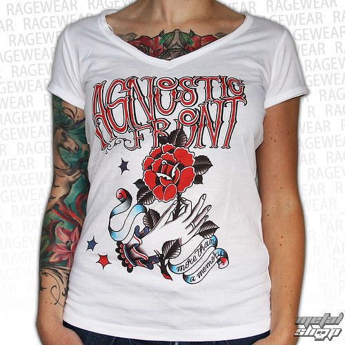 tričko dámske Agnostic Front - Memory - White - RAGEWEAR - 001GSW53