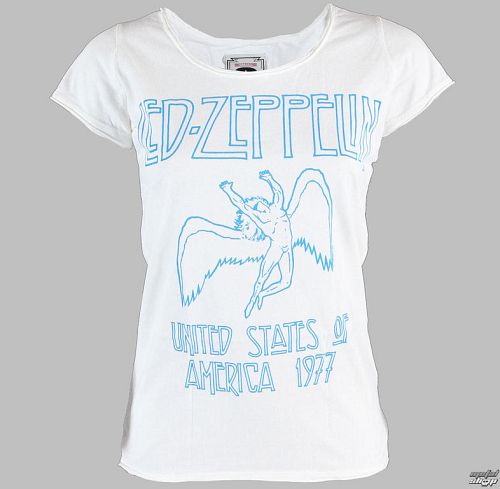 tričko dámske AMPLIFIED - Led Zeppelin - 77 - White - ZAV601LZ7