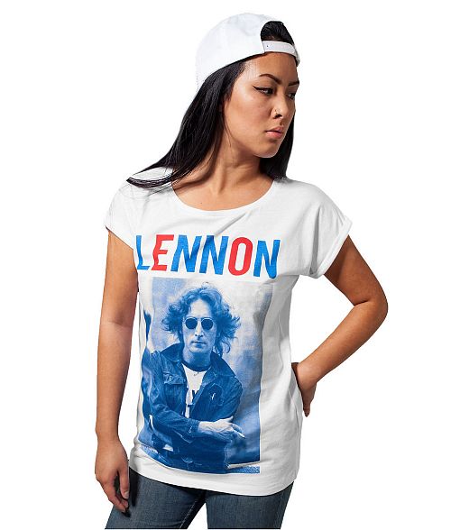 tričko dámske Beatles - John Lennon - Bluered - MT468
