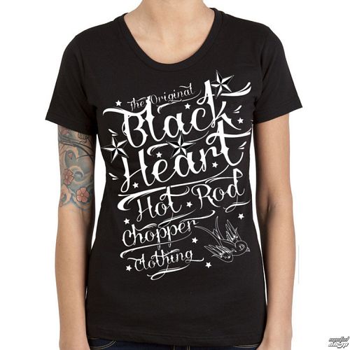 tričko dámske BLACK HEART - HOT ROD CHOPPER - BLACK - 010-0014-BLK