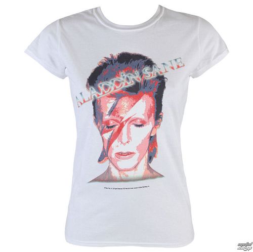 tričko dámske David Bowie - Aladdin Sane - White - ROCK OFF - BOWTS12LW