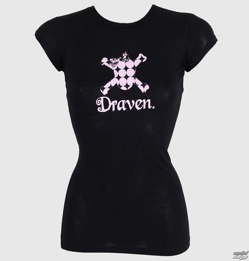 tričko dámske DRAVEN - Polkaskull - BLK