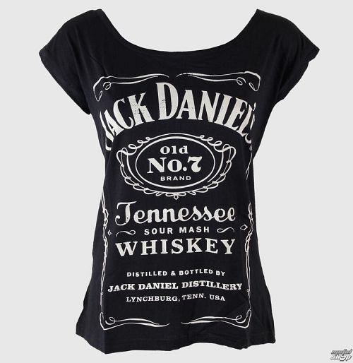 tričko dámske Jack Daniels - With Zipper On Back - Black - BIOWORLD - TS050901JDS