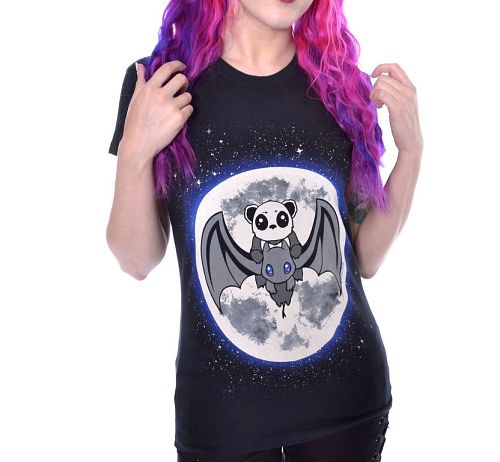 tričko dámske Killer Panda - DRAGON - Black - POI317