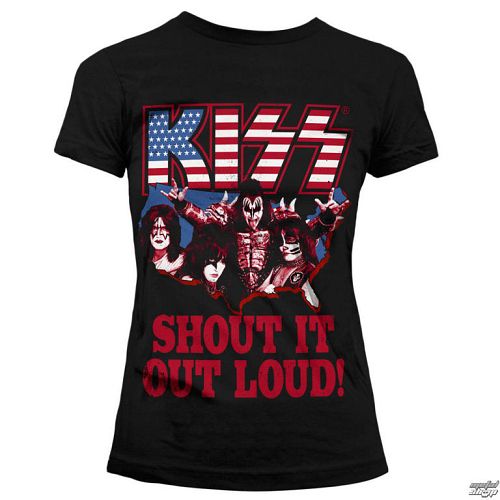 tričko dámske KISS - Shout It Out Loud - HYBRIS - ER-5-&&string2&&002-H68-4-BK