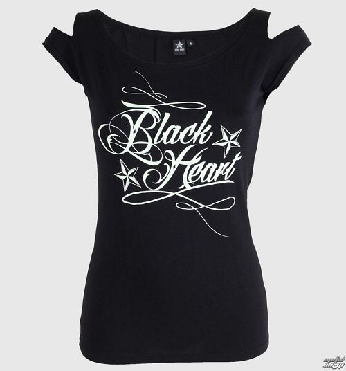 tričko dámske (overkill top) BLACK HEART - Black Tag - Black