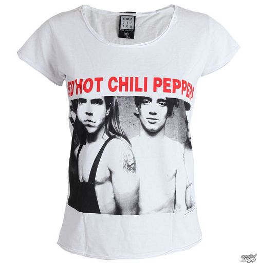 tričko dámske Red Hot Chili Peppers - Group Shot - White - AMPLIFIED - ZAV601RGS