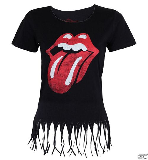 tričko dámske Rolling Stones - DIST TONGUE JR FRINGE - BRAVADO - 31271920