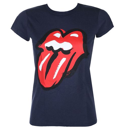 tričko dámske Rolling Stones - No Filter - Navy - ROCK OFF - RSTS96LN