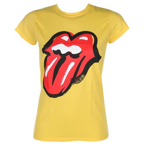 tričko dámske Rolling Stones - No Filter - Yellow - ROCK OFF - RSTS96LY