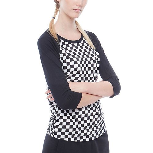 tričko dámske s 3/4 rukávom VANS - WM CHECKS RAGLAN - CHECKERBOARD - VA3IRJP53