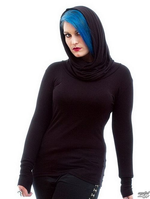 tričko dámske s dlhým rukávom NECESSARY EVIL - Gothic Dunne - Black - N1204