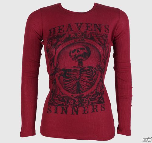 tričko dámske s dlhým rukávom SE7EN DEADLY - Heaven Sinners Red - SE035