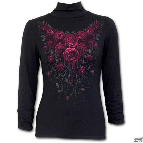tričko dámske s dlhým rukávom SPIRAL - Blood Rose - K018F452