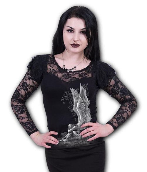 tričko dámske s dlhým rukávom SPIRAL - ENSLAVED ANGEL - D024F471