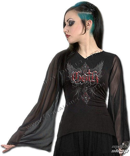 tričko dámske s dlhým rukávom SPIRAL - Goth Cross - DT219313