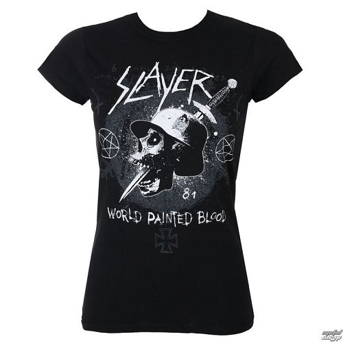 tričko dámske Slayer - Dagger Skull - Black - ROCK OFF - SLAYTEE27LB