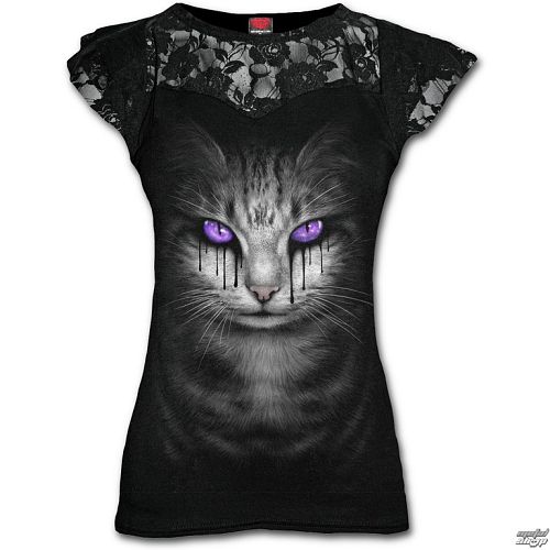 tričko dámske SPIRAL - CAT'S TEARS - Black - D070F721