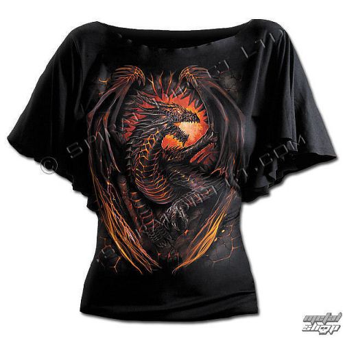 tričko dámske SPIRAL - Dragon Furnace - Black - L0165F719