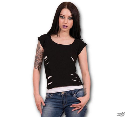 tričko dámske SPIRAL - Urban Fashion - Black - P004F710