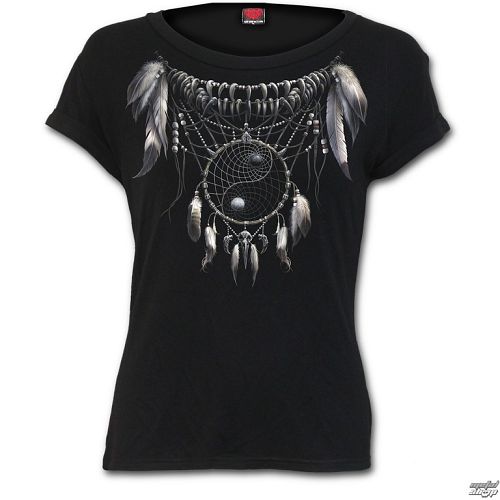 tričko dámske SPIRAL - Yin Yang Spirit - Black - T128F744