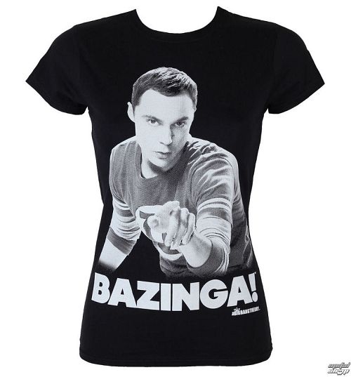 tričko dámske Teória veľkého tresku - Sheldon Says Bazinga - Black - HYBRIS - WB-5-TBBT010-H29-15