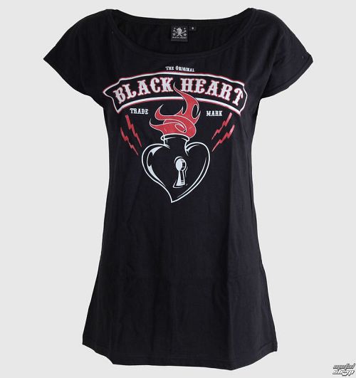 tričko dámske (Top Marylin) BLACK HEART - Flame - Black
