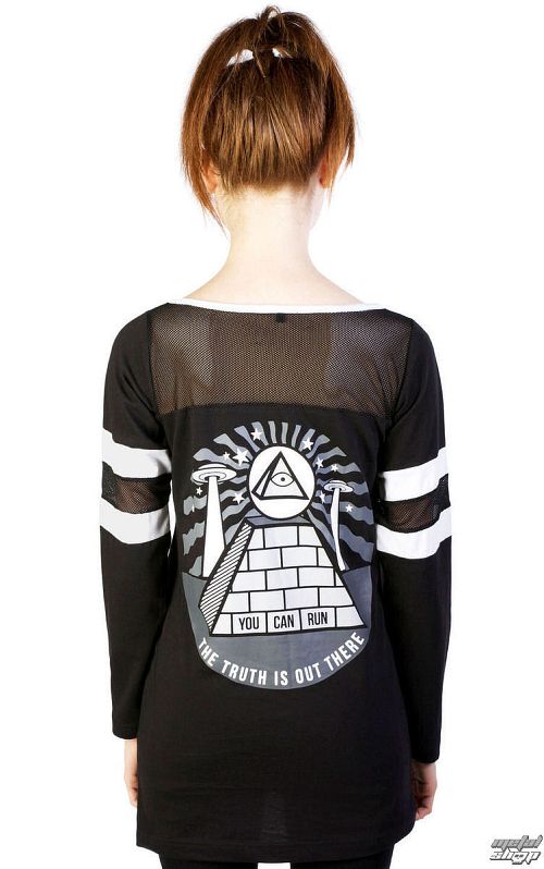 tričko dámske (tunika) DISTURBIA - Pyramid - Black - DIS714