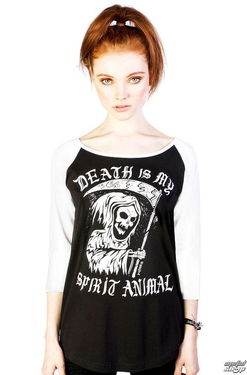 tričko dámske (tunika) DISTURBIA - Spirit Animal - Black/White - DIS715
