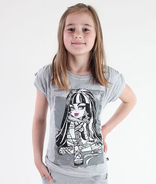tričko dievčenská Monster High - Grey- MOH 523
