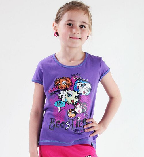 tričko dievčenská Monster High - Purple - MOH 557