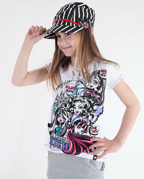 tričko dievčenská Monster High - White - MOH 556