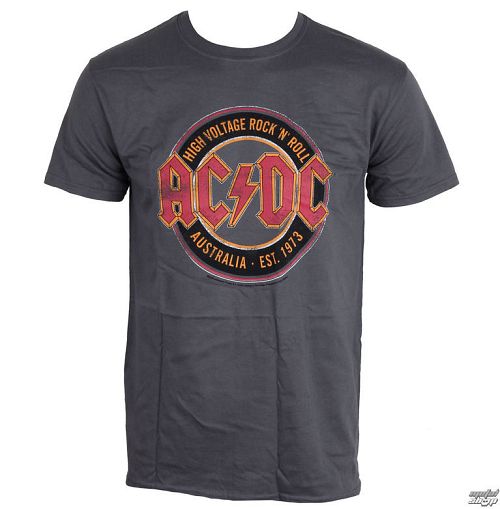tričko pánske AC/DC - Australia - Charcoal - LIVE NATION - PE12103TSC