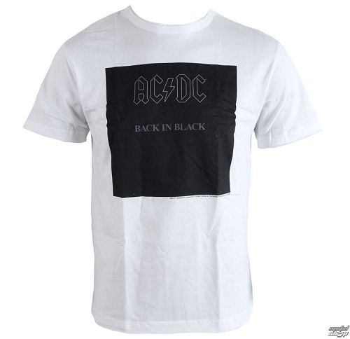 tričko pánske AC/DC - Back In Black - White - AMPLIFIED - ZAV210BBC