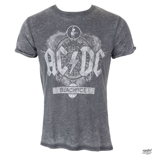 tričko pánske AC/DC - Black Ice - Charcoal - ROCK OFF - ACDCBO01MC