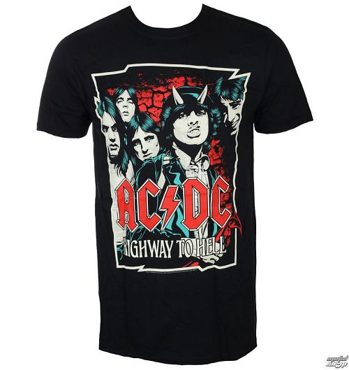 tričko pánske AC/DC - CARTOON - BLACK - LIVE NATION - PE14665TSB