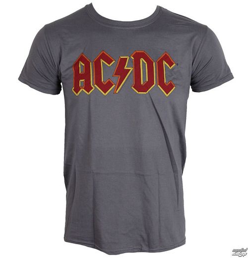 tričko pánske AC/DC - Classic Logo - Charcoal - LIVE NATION - PE12156TS