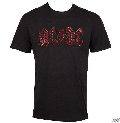 tričko pánske AC/DC - CLASSIC LOGO CHARCOAL RED - AMPLIFIED - AV210ACS
