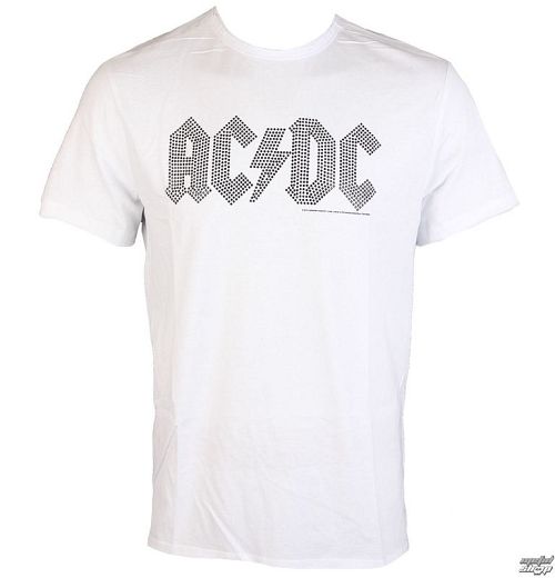 tričko pánske AC/DC - CLASSIC LOGO WHITE BLACK - AMPLIFIED - AV210ALB