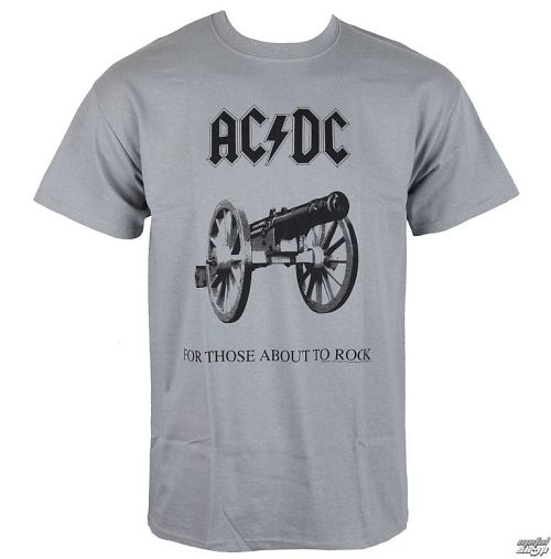 tričko pánske AC/DC - For Those about to rock - Grey - LOW FREQUENCY - ACTS05004GR