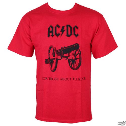 tričko pánske AC/DC - For Those about to rock - RED - LOW FREQUENCY - ACTS05004