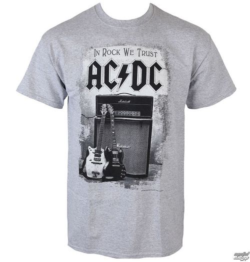 tričko pánske AC/DC - In Rock We Trust - GREY - LOW FREQUENCY - ACTS05002