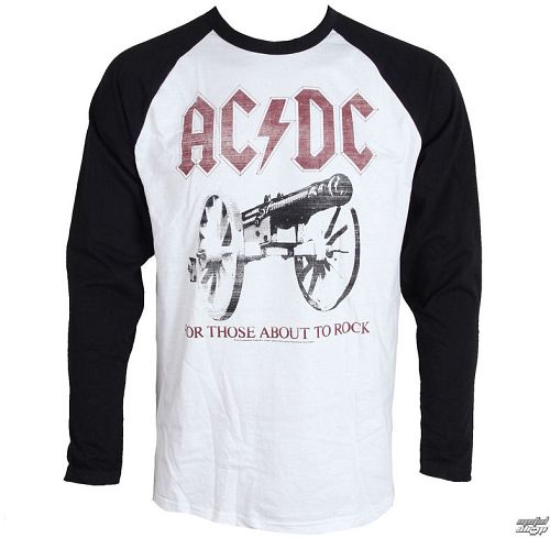 tričko pánske AC/DC - Rock Canon - WHITE - LIVE NATION - PE12085BS