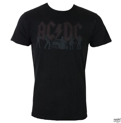 tričko pánske AC/DC - Vintage Silhouettes - Black - ROCK OFF - ACDCVINTS01MB