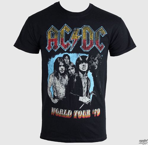 tričko pánske AC/DC - WORLD TOUR 79 T- BLACK - LIVE NATION - RTACDC3854