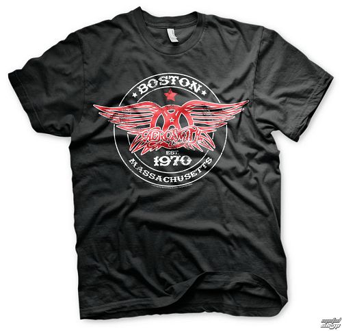 tričko pánske Aerosmith - Est. 1970, Boston - Black - HYBRIS - ER-1-AERO002-H70-11-BK