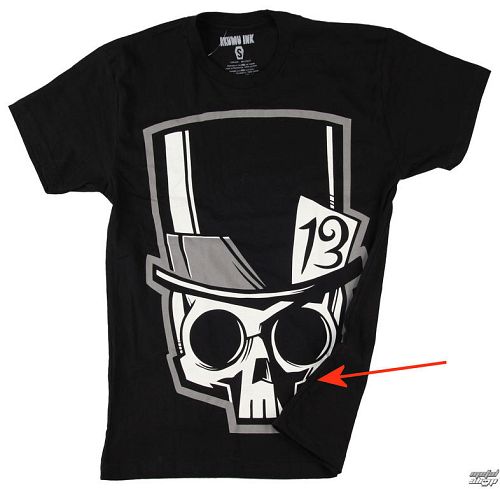 tričko pánske Akumu Ink - Skull13 - Grey- POŠKODENÉ - N476
